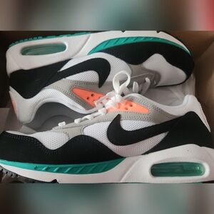 Nike Women's Sneakers - Black, White, Gray, With Teal and Orange Accents